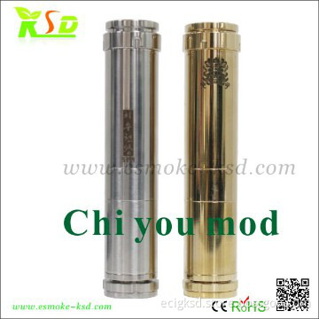 E cig top selling chi you brass and stainless steel mechanical mod